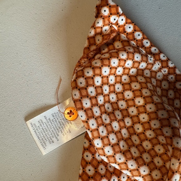 Orange Patterned Women's Top - Picture 5 of 5